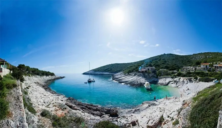 Taxi transfer to Mala Travna Beach on Vis Island Croatia